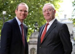 Minister Coveney with HSI former chairman Joe Walsh