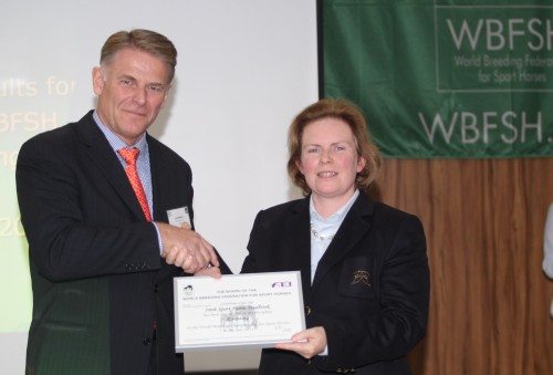 WBFSH president Jan Pedersen and HSI Director of Breeding & Programmes Alison Corbally