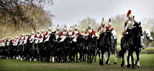 The Household Cavalry Mounted Regiment , Thursday, March 20, 2014.  (Photo credit Kirsty Wigglesworth)
